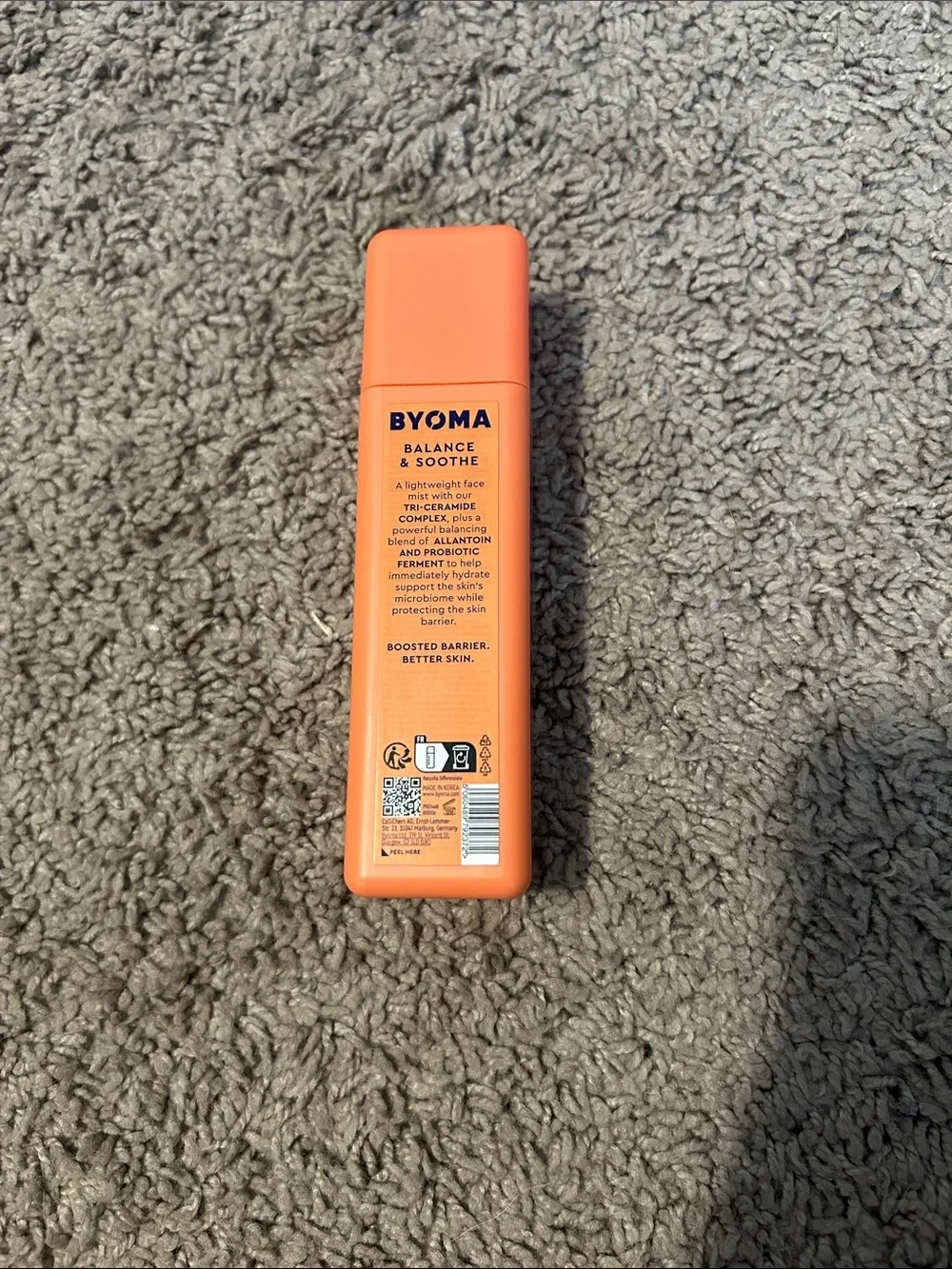 BYOMA Balancing Face Mist — Bright Orange Hydration Spray